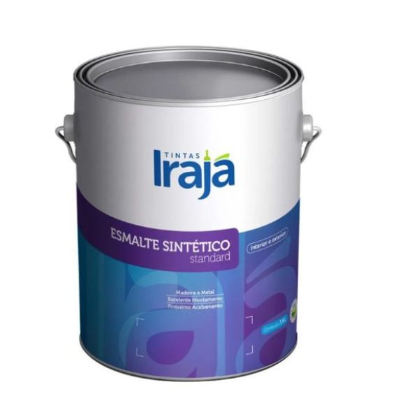 TINTA ESMALTE SINTÉTICO PARA MADEIRA E METAL BRANCO FOSCO IRAJA 3,6 L.