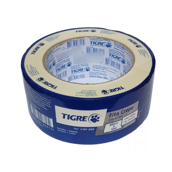 FITA CREPE LARGA TIGRE 48x50mm PARA FAZER REQUADRO