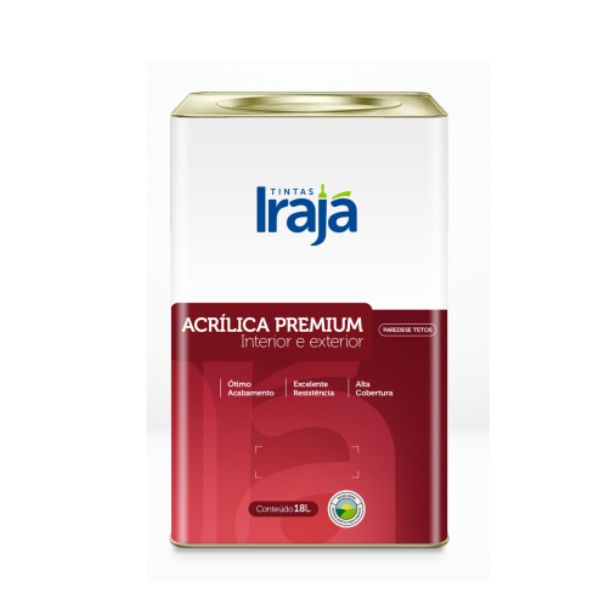 TINTA ACRÍLICA PREMIUM ( INTERIOR /EXTERIOR ) IRAJA BRANCO FOSCO