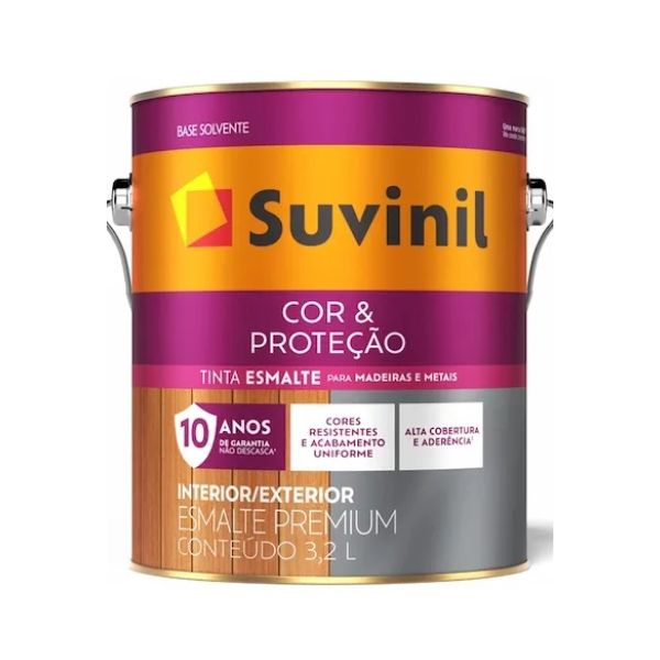 TINTA ESMALTE SUVINIL BRILHANTE BRANCO 3,6 L. COR & PROTEÇÃO
