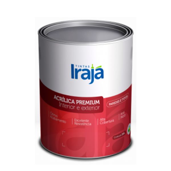 TINTA ACRÍLICA PREMIUM IRAJA BRANCO NEVE FOSCO 3,6 LITROS