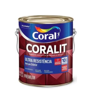 TINTA ESMALTE CORALIT ALTO BRILHO CORAL BRANCO 3,6 L.