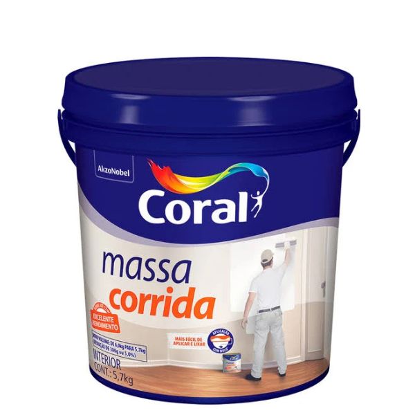 MASSA CORRIDA CORAL 5,7 KG